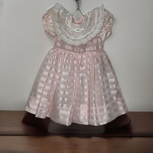 Chiquitines Girls Size 2T Fancy Dress Beautiful Fabric Made In Madrid Spain
